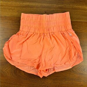 Free People Coral High-Rise Flow Shorts
